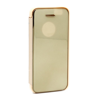 Futrola BI FOLD CLEAR VIEW za Iphone 5G/5S/SE zlatna 