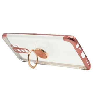 Futrola MAGNETIC RING CLEAR za Xiaomi Redmi 9/Redmi 9 Prime/Poco M2 roze 
