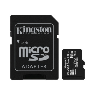 MikroSD mem.kart.16GB Kingston Select Plus klasa1 