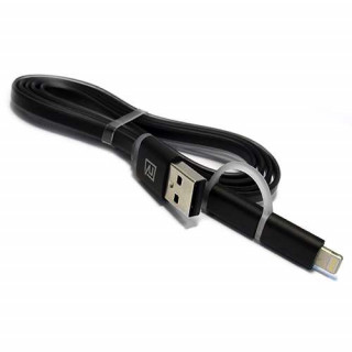 USB data kabal REMAX aurora high speed 2in1 za Iphone lightning/micro USB crni 1m 