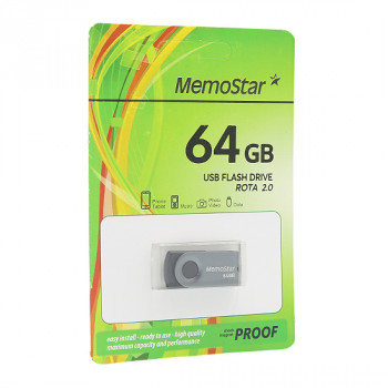USB Flash memorija MemoStar 64GB ROTA gun metal 