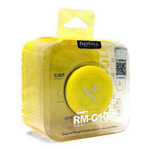 Drzac za mobilni telefon REMAX RM-C10 za ventilaciju zuto/crni 
