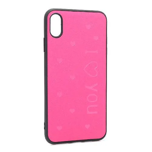 Futrola I LOVE YOU za iPhone XS Max pink 