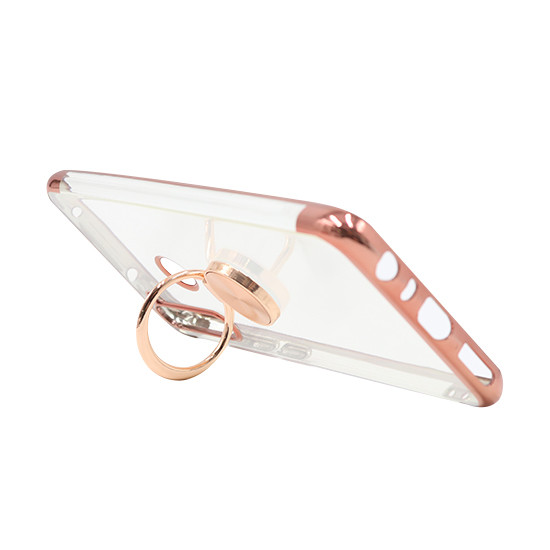 Futrola MAGNETIC RING CLEAR za Xiaomi Redmi Note 8 roze 