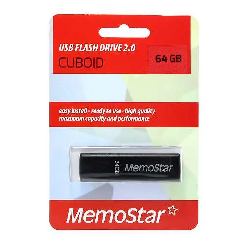 USB Flash memorija MemoStar 64GB CUBOID crna 