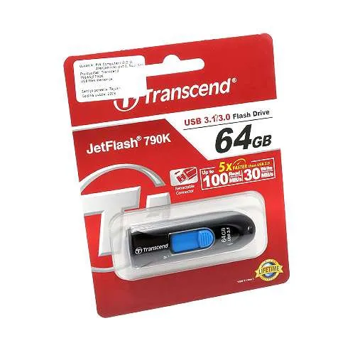 USB Flash memorija Transcend 64GB  3.1 crno-plava 