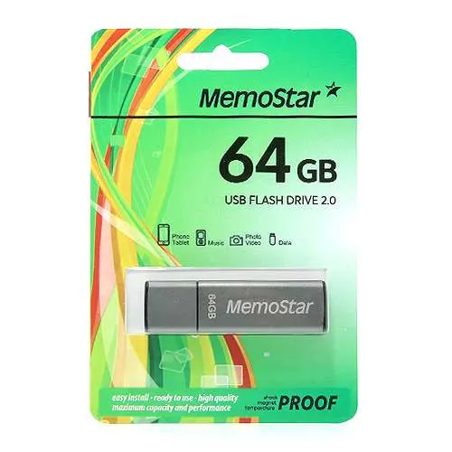 USB Flash memorija MemoStar 64GB CUBOID gun metal 2.0 