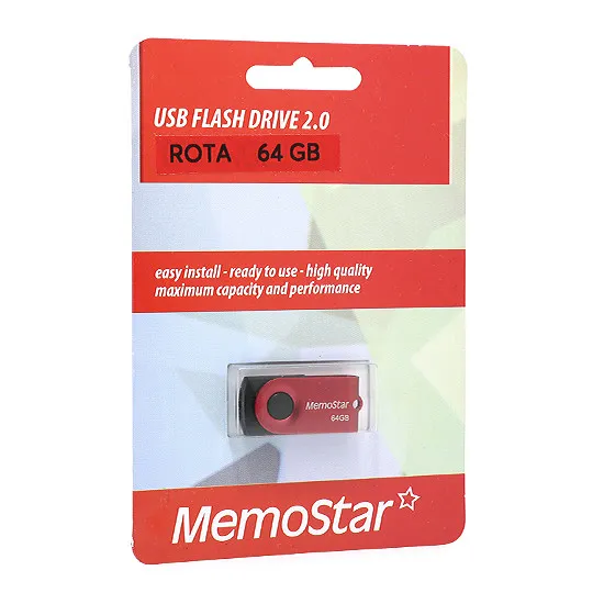 USB Flash memorija MemoStar 64GB ROTA crvena 