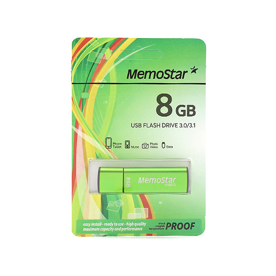USB Flash memorija MemoStar 8GB CUBOID 3.0 zelena 