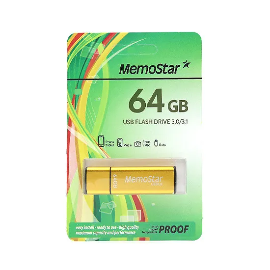 USB Flash memorija MemoStar 64GB CUBOID 3.0 zlatna 