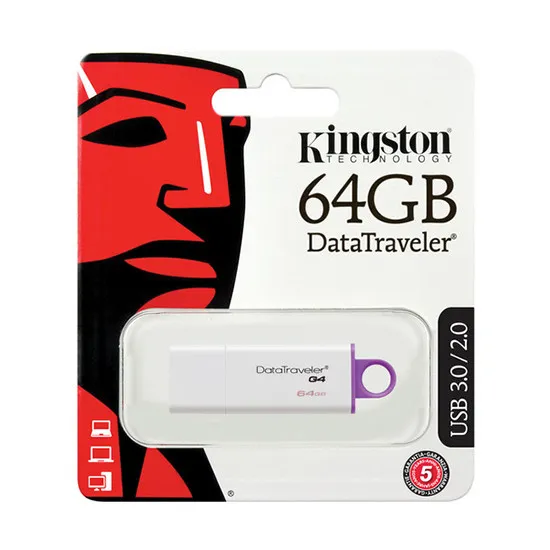 USB Flash memorija Kingston 64GB G4 bela 