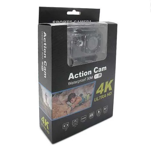ACTION kamera Comicell J7 4K Ultra HD Wi-Fi crna 