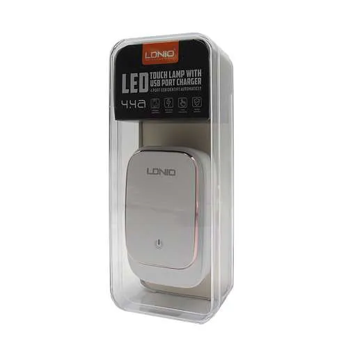 Kucni punjac LDNIO A4405 4xUSB 5V/4.4A za Iphone lightning LED touch lamp beli 