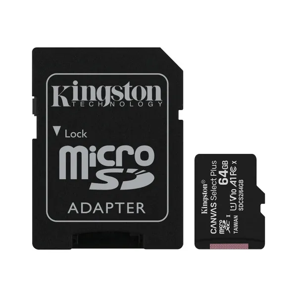 MikroSD mem.kart.64GB Kingston Select Plus klasa1 