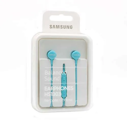 Slusalice stereo Samsung 1303 3.5mm mikrofon plave FULL ORG 
