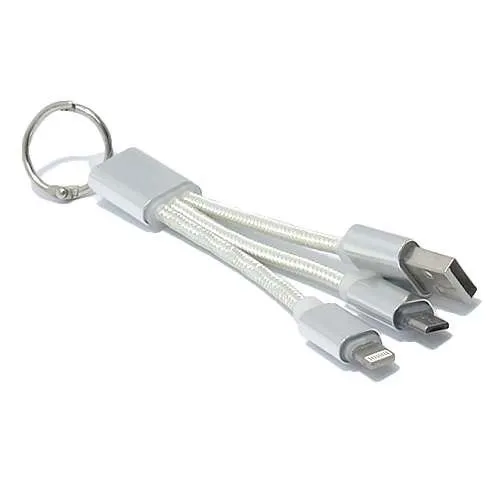 USB kabal TAG 2in1 za Iphone lightning/micro USB srebrni 