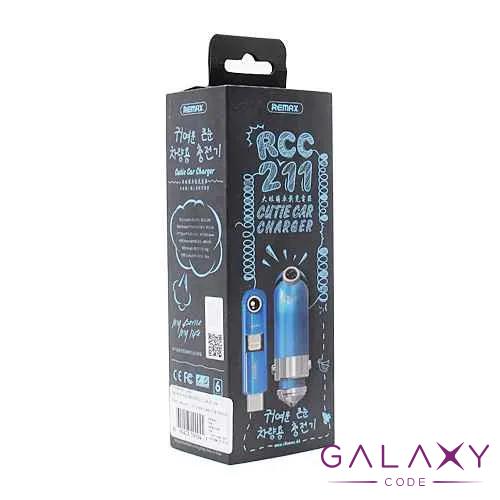 Auto punjac REMAX Cutie RCC-211 USB/2.4A 2in1 za Iphone lightning/micro USB plav 