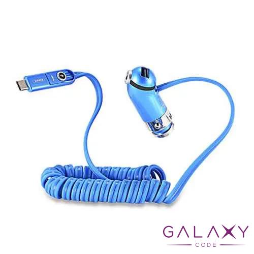Auto punjac REMAX Cutie RCC-211 USB/2.4A 2in1 za Iphone lightning/micro USB plav 