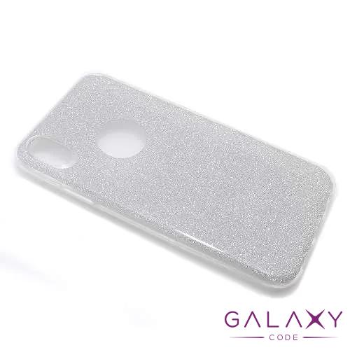 Futrola silikon GLITTER za Iphone XR srebrna 