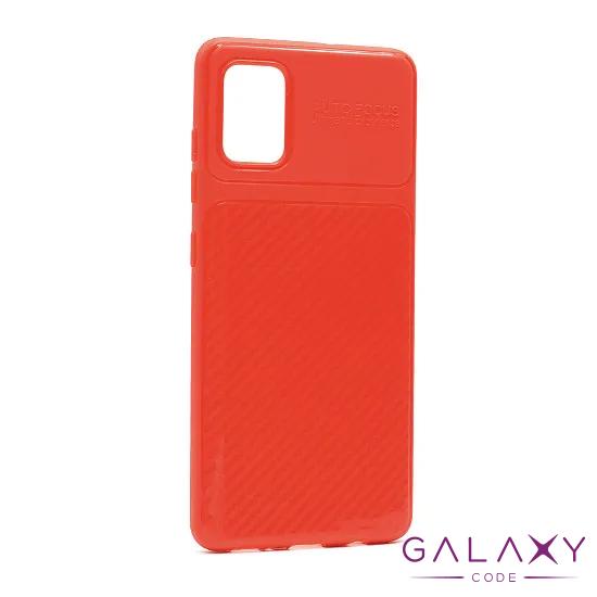 Futrola silikon ELEGANT CARBON za Samsung A415F Galaxy A41 crvena 