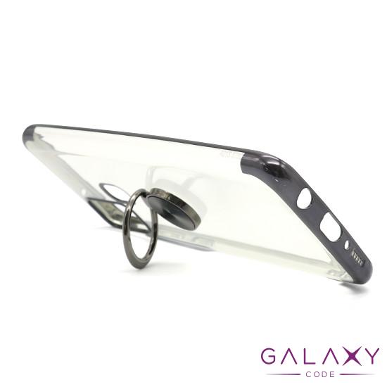 Futrola MAGNETIC RING CLEAR za Samsung A217F Galaxy A21s crna 