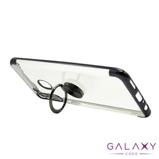 Futrola MAGNETIC RING CLEAR za Samsung A215F Galaxy A21 crna 