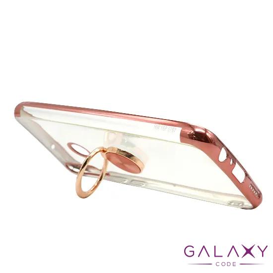 Futrola MAGNETIC RING CLEAR za Huawei Y6p roze 