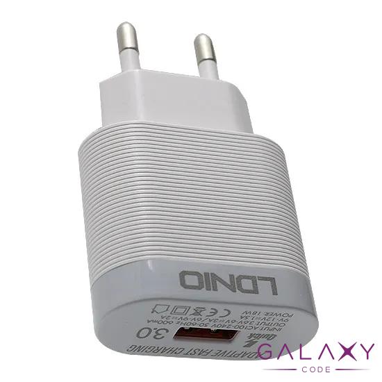 Kucni punjac LDNIO A303Q USB 5V/3A FAST QC 3.0 za Iphone lightning beli 