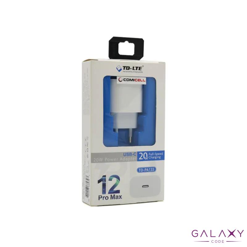 Kucni punjac COMICELL PD Fast Charge TD-PA133 20W za Iphone 11/Iphone 12 Type C na lightning beli 