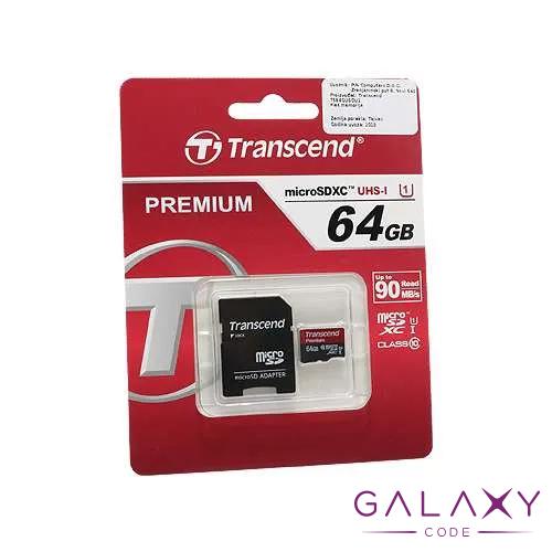 Memorijska kartica Transcend Micro SD 64GB Class 10 400x + SD adapter 