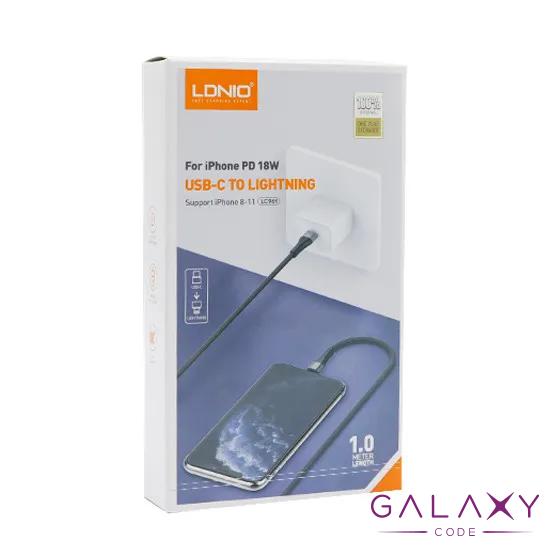 USB data kabal LDNIO LC961 Type C na Iphone lightning 1m sivi 