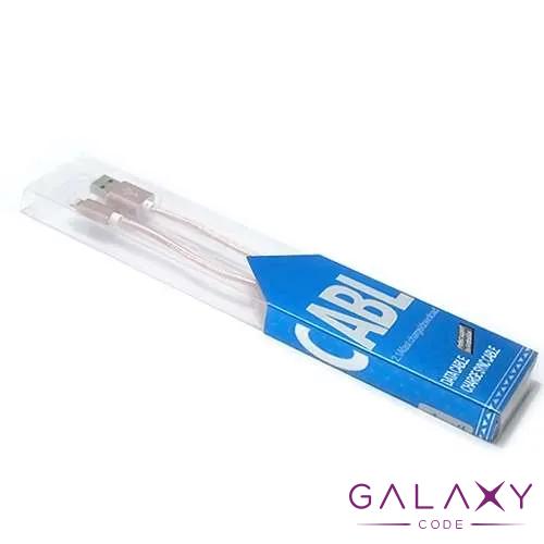 USB data kabal COMBINE micro/Iphone lightning roze 