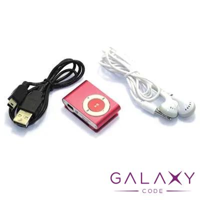Mp3 player+USB+slusalice pink 